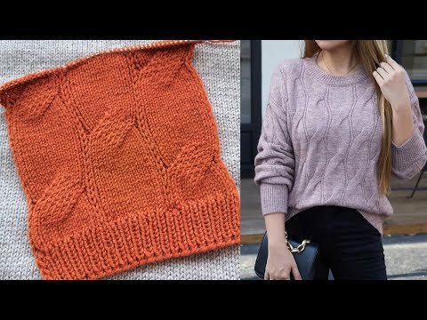 Видео: Узор спицами "Ложные КОСЫ" для кофточки или свитера 😍