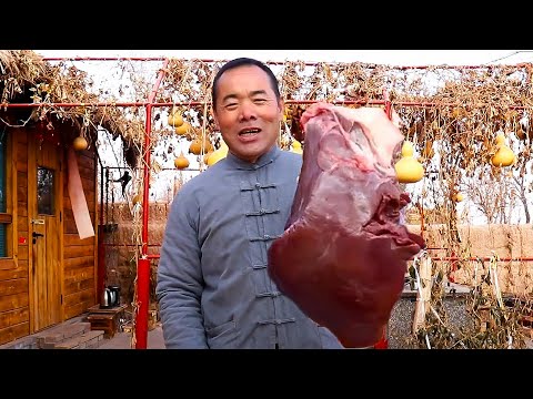 Видео: Гигантская пламенная печень говядины, поделитесь с семьей | Дядюшка сельский гурман