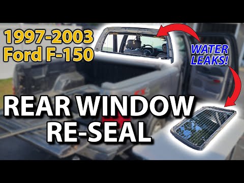 Видео: Как повторно загерметизировать заднее стекло Ford F-150 1997-2003 годов