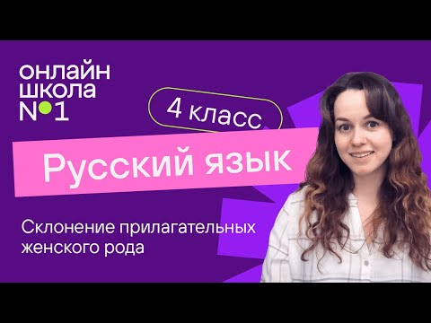 Видео: Склонение прилагательных женского рода. Видеоурок 19.2. Русский язык 4 класс