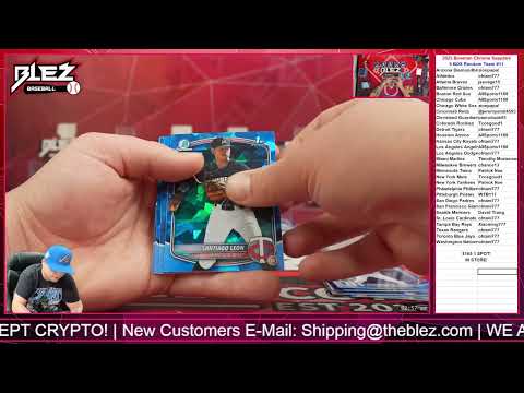 Видео: Bowman Chrome Sapphire 5 2025 года, случайная команда № 11