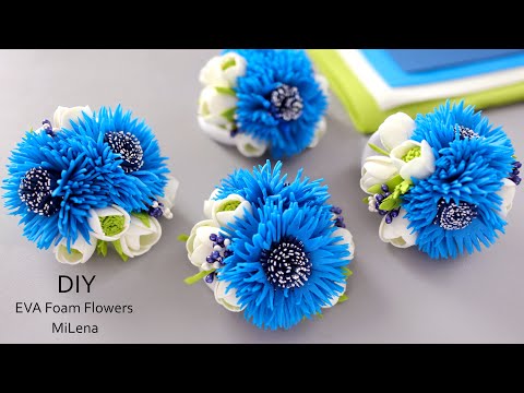 Видео: ПРЕКРАСНЫЕ ЦВЕТЫ ИЗ ФОАМИРАНА 💙 DIY Beautiful Foam Flowers