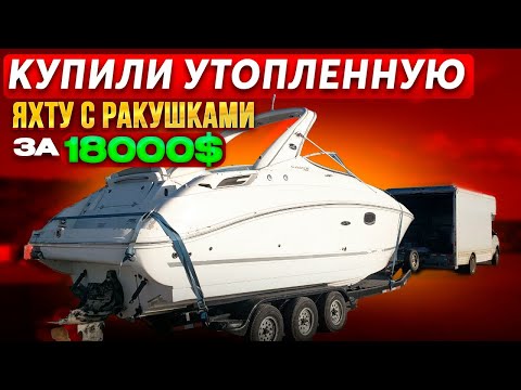 Видео: Купили утопленную яхту за $18000 на аукционе. Проект Соучастники Sea Ray. Бизнес на Яхтах в Майами.