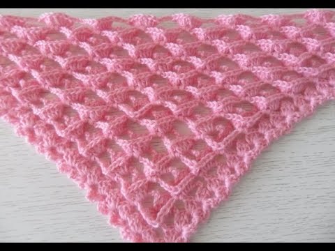 Видео: Узор для шали, бактуса -3 "D", вязание крючком,crochet shawl (шаль № 127)