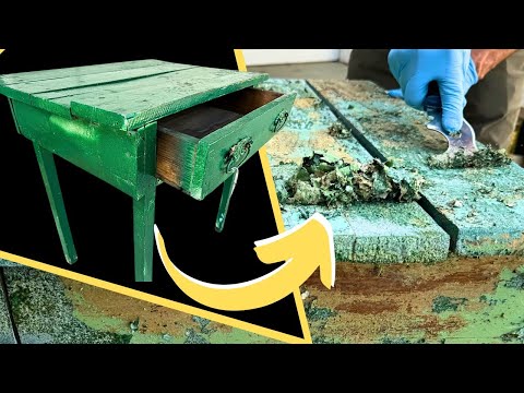 Видео: Гл. 102 | Этот отвратительный расписной фермерский стол был сломан, поэтому я его восстановил | р...