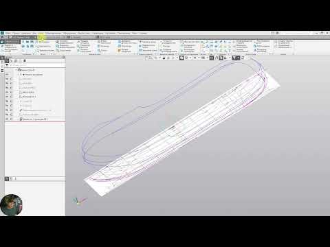 Видео: Пространственные кривые линии борта, линии палубы и транца  Часть   2я