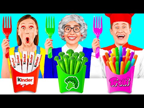 Видео: Кулинарный Челлендж: Я против Бабушки | Потрясающие Кухонные Хитрости от Crazy DO