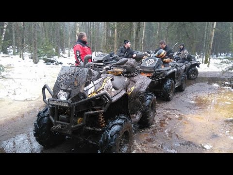 Видео: Квадро тур по бездорожью на квадроциклах грязь, речки.1 этап Часть 1