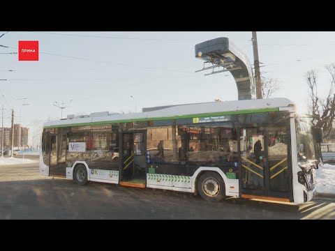 Видео: Первые электробусы начали курсировать по Красноярску