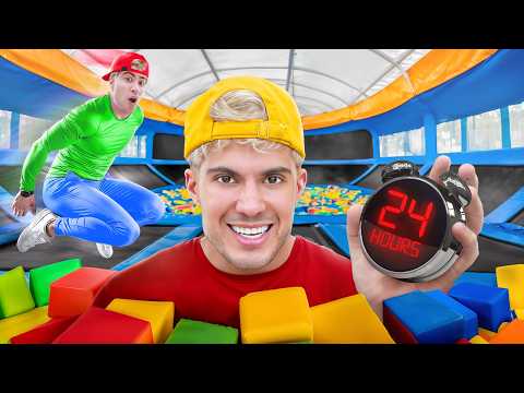 Видео: 24 ЧАСА В ПАРКЕ БАТУТОВ