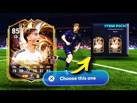 Видео: Лучший выбор!!😱 85 оценок. Перезагрузка. Обзор игрока SBC Huijsen.
