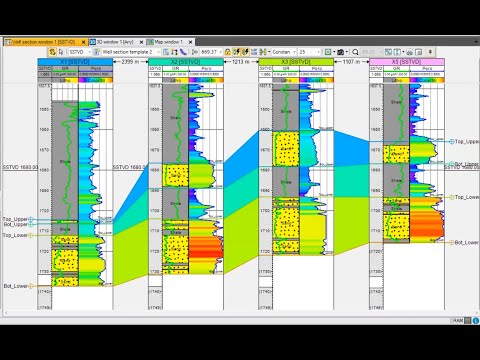 Видео: "Петрель" на русском для начинающих. Часть 2: Поверхности, карты и разрезы.