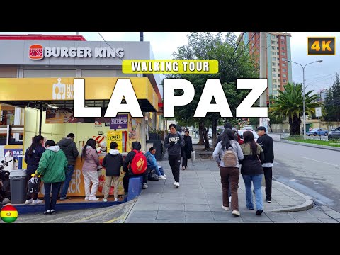 Видео: Ла-Пас, Боливия - Прогулка по Зоне Сур 4K Пешеходная экскурсия