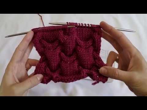 Видео: Узор "Соты" спицами.