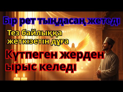 Видео: Бір рет тыңдасаң жетеді! Тез байлыққа жеткізетін дұға, Күтпеген жерден ырыс келеді!