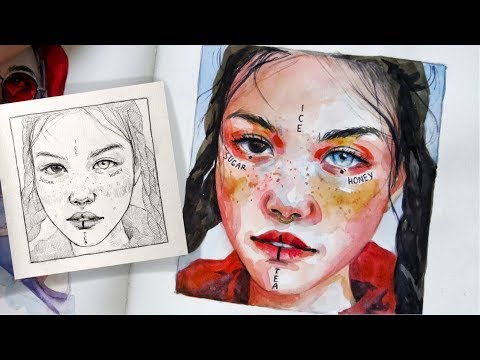 Видео: АРТБЛОК И ВДОХНОВЕНИЕ | болтаю и рисую портрет акварелью