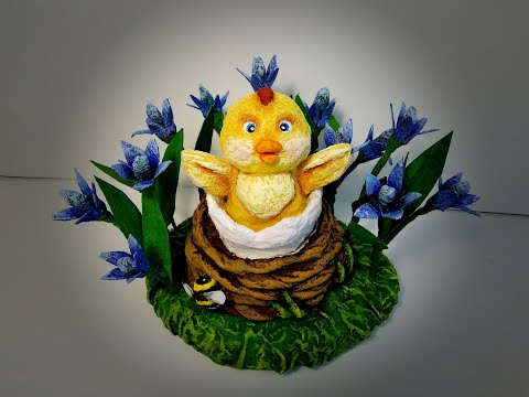 Видео: МК Пасхальный Цыплёнок из ваты / DIY Easter Chicken from cotton wool