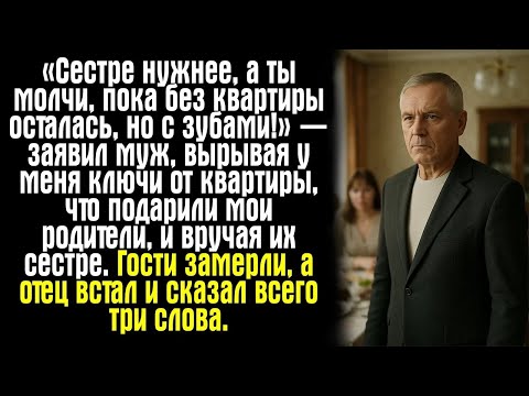 Видео: «Сестре нужнее, а ты молчи, пока без квартиры осталась, но с зубами!» — заявил муж, вырывая у ме