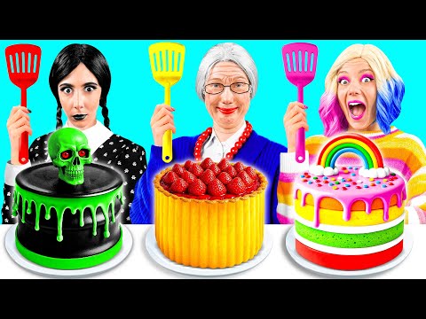 Видео: Кулинарный Челлендж: Уэнсдей Против Бабушки | Смешные Кулинарные Трюки от Fun Teen