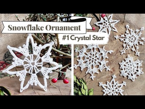 Видео: Как связать крючком простую снежинку | №1 Хрустальная звезда