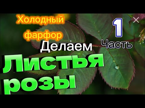 Видео: Делаем листья для розы/ часть 1. Холодный фарфор/мастер класс/подробное объяснение/ советы новичкам