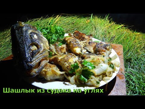 Видео: Шашлык из судака на углях