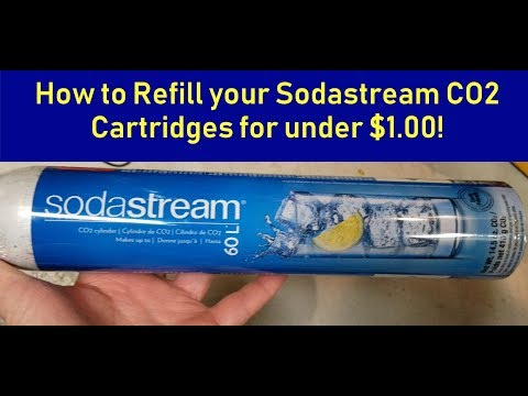 Видео: Как заправить баллончик Sodastream CO2 менее чем за 1 доллар!