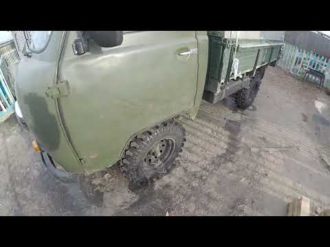 Видео: Лифт кабины УАЗ 452-Д ,3303 под 31 колеса,с вылетом диска -19.