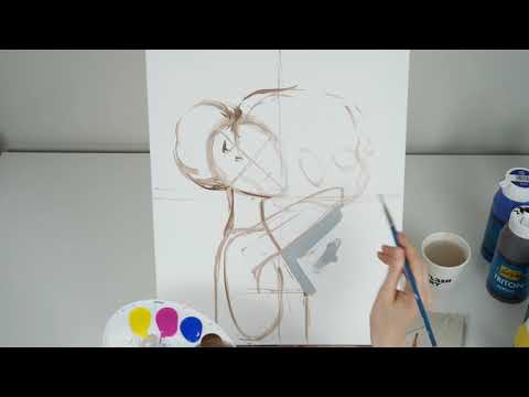 Видео: Видео мастер-класс "Девушка с пионами"