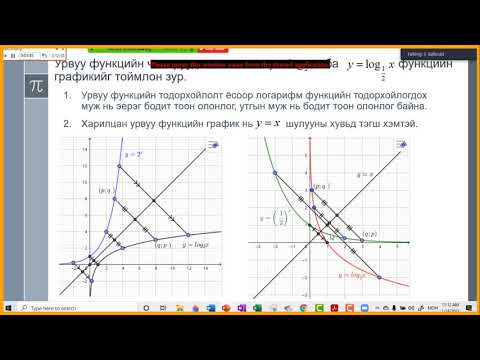 Видео: 5 Илтгэгч ба логарифм функц