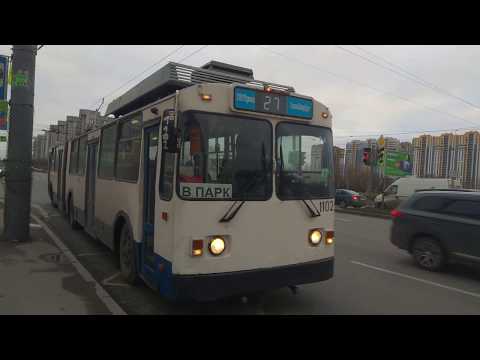 Видео: Троллейбус, маршрут №27 в парк ЗиУ-683 БМ-1 б.1102 (19.11.2018) Санкт-Петербург