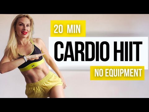 Видео: 20-минутная кардио-тренировка для сжигания жира HIIT | Тренировка дома без оборудования