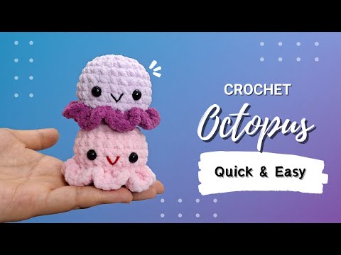 Видео: Супер мило и просто 🐙 Как связать крючком осьминога 💕 БЕЗ ШИТЬЯ 💕 Вязание крючком амигуруми