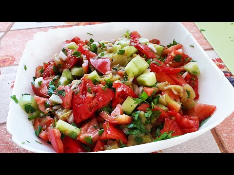 Видео: Идеальная закуска к любому приему пищи. Салат с запеченным перцем.
