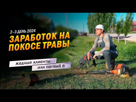 Видео: 2–3 | Жадные клиенты! Или наглый Я? Заработок в деревне на покосе травы триммером.