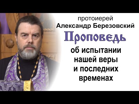 Видео: Об испытании нашей веры и последних временах (2023.03.14). Протоиерей Александр Березовский