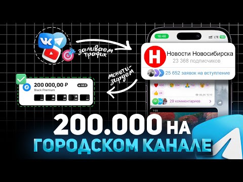 Видео: 200к РУБЛЕЙ НА ГОРОДСКОМ ТЕЛЕГРАМ КАНАЛЕ С НУЛЯ ( без воды )