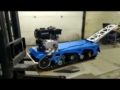 Видео: Мотобуксировщик Енисей гусеница Полярник 380. Мотособака