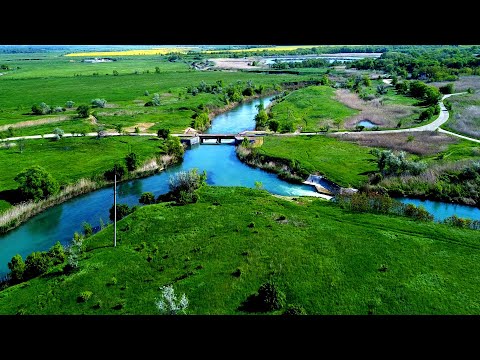 Видео: Река Егорлык: полет на дроне от ГРЭС до станицы Новотроицкая. Красивые виды с высоты птичьего полета