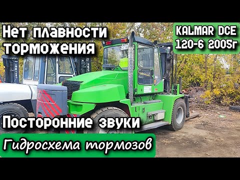 Видео: KALMAR DCE 120-6 2005г. Нет плавности торможения, посторонние звуки. Гидросхема тормозов.