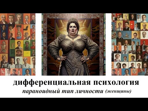 Видео: Дифференциальная психология (основные типы личностей). Лекция 6. Параноидный тип личности (женщины)