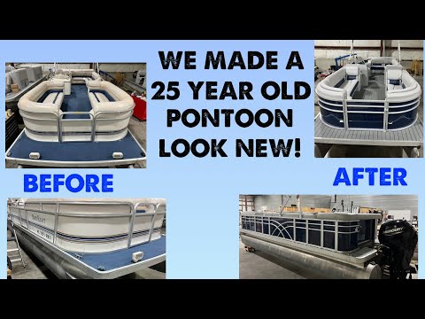 Видео: ПОНТОННАЯ ЛОДКА ПОЛНОСТЬЮ ВОССТАНОВЛЕНА - 1999 24 фута Parti Kraft