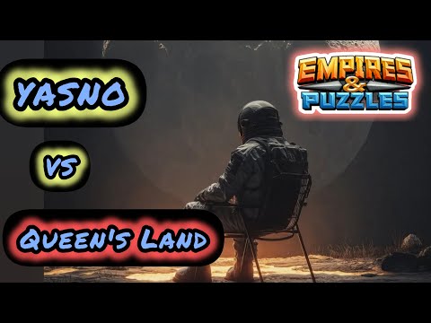 Видео: Вар. Ясно и точка vs Queen's Land! Empires and puzzles. Режим - небесное пламя.