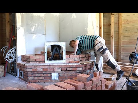 Видео: Это самая большая печь, которую я когда-либо делал! 50 часов тепла после одного часа сжигания дров 7