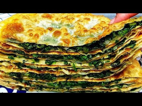 Видео: Мука+Вода и Зелень!!! ВКУСНЕЕ ВСЯКИХ ЧЕБУРЕКОВ‼Потрясающее лепёшки с зеленью