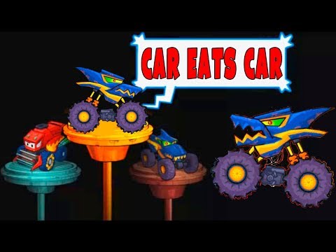 Видео: БИГФУТ в Машина Ест Машину Car Eats Car 2 3 4 Частях - Мультик Игра Про Голодные Тачки