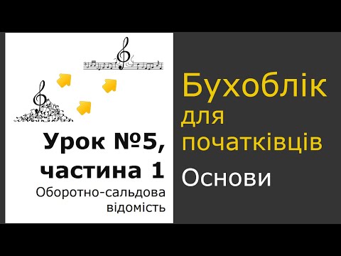 Видео: Оборотно-сальдова відомість. Урок 5, частина 1