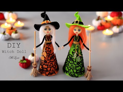 Видео: 🧙‍♀️ КУКЛА ВЕДЬМОЧКА 🍄🌒🔮 CUTE WITCH DOLL 🧙‍♀️💥