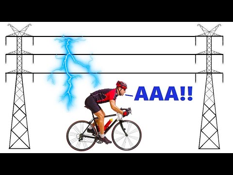 Видео: ПОЧЕМУ БЬЁТ ТОКОМ ПОД ЛЭП ВЕЛОСИПЕДИСТОВ