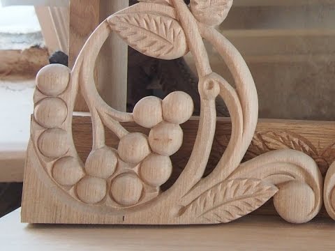 Видео: Резьба по дереву Рябиновая гроздь